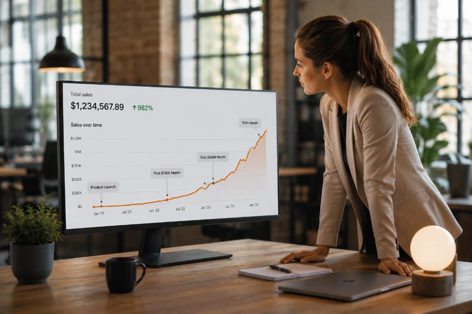 Amazon business scaling strategy showing growth planning, inventory expansion, advertising optimization, profitability tracking, and long-term marketplace success.